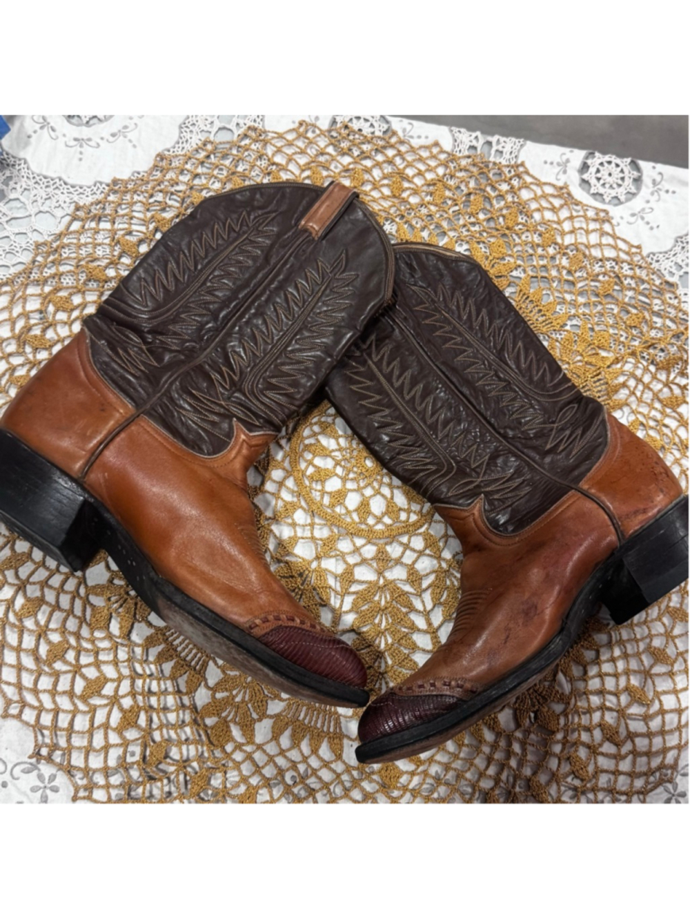 Tony Lama Cowboy & Western Boots Size 10D Men's Brown Tan